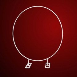 6 FT - White Round Ring - Iron