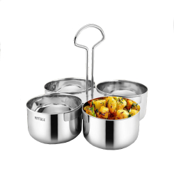 Mintage Saag Daan - 4 Compartment - Made Of Stainless Steel
