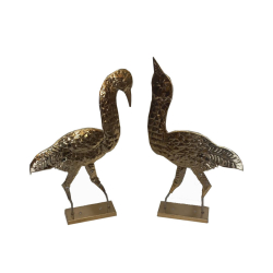Fancy Decorative Duck ( Set of 2)  - Made of Golden Steel Sheet