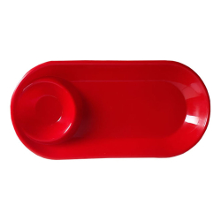 Snack Plate - 5 Inch X 10.5 Inch - Made of Plastic