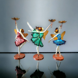 Fancy Angel Doll T - Light (Set Of 3) - Made Of  Metal