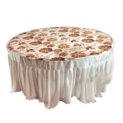 3D Round Table Cover - 4 FT X 4 FT  - Made of Taiwan Cloth & Brite Lycra