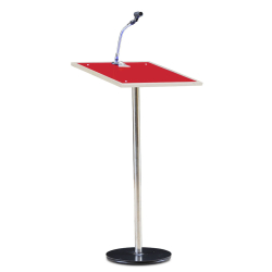Podium with Mic - 4 FT - Made of Stainless Steel