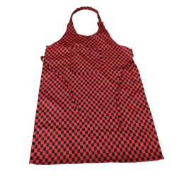 Water Proof Fabric - Kitchen Apron - Black  & Red Color