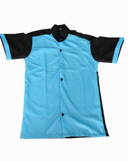 Kitchen Uniform - Made Of Gabeding Cloth - Black & Blue Color
