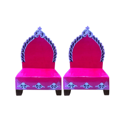 Vidhi Mandap Chair 1pair (2 Chairs) - Made Of Wood With Metal