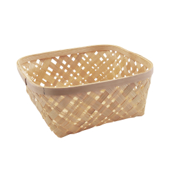 Bamboo Square Basket Without Handle - 8 Inch - Made of Bamboo Stick