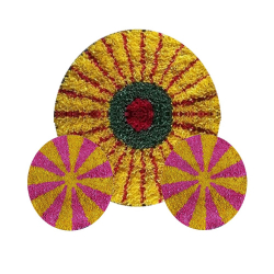 Decorative Round Stage Setup -  Set Of 3 - Made Of Polyester