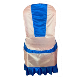 Chair Cover - Made Of Bright Lycra - Blue & White Color