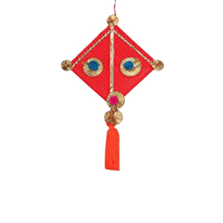 Wall Hanging Kite Tussel - 12 Inch x 22 Inch - Made Of Woolen