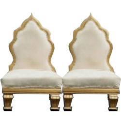 Vidhi-Mandap Chairs 1 Pair (2 Chairs) - Made Of Wood With Polish