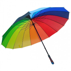 Colorful Rainbow Umbrella - 42 Inch Diameter - 30 Inch - Multi Color