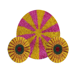 Decorative Round Stage Setup -  Set Of 3 - Made Of Polyester