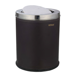 Mintage Leather Swing Bin Pioneer - Made Of Stainless Steel