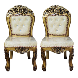 Decorative Dining Chair - 1 Pair (2 Pieces ) - Made Of Wooden & Polish
