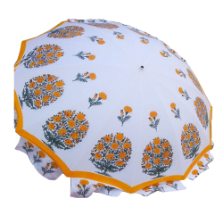 Decorative Print Umbrella - Made Of Cotton & Fabric