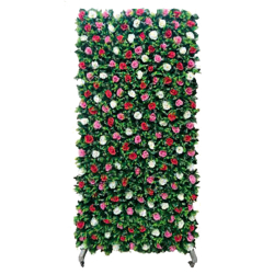 Artificial Flowers Wall - 4 FT X 8 FT -  Made Of Plastic