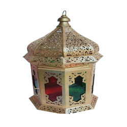 Decorative Hanging Lantern - 15 Inch - Made of Iron