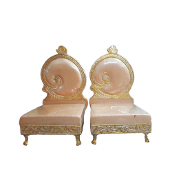 Vidhi Mandap chair 1pair (2 Chairs)  - Made of Wood with Metal