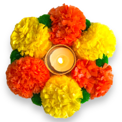 Decorative Flower T- Light -  Made Of MDF