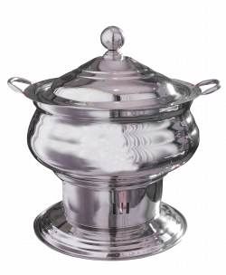Malabar - Round Chafing Dish with Lid - 7.5 LTR - Made of Stainless Steel