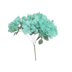 Artificial 5 Stick Hug Flower Bunch - Sky  Blue Colour
