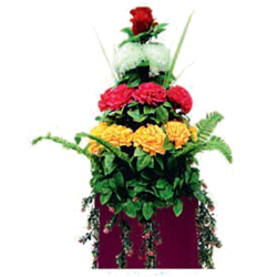 Artificial Flower Pillar Bouquet - Made of Plastic