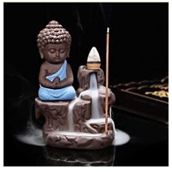 Blue Buddha Smoke Fountain - Made of Made of Polyresin