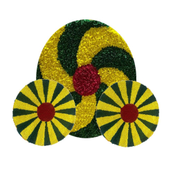 Decorative Round Stage Setup -  Set Of 3 - Made Of Polyester