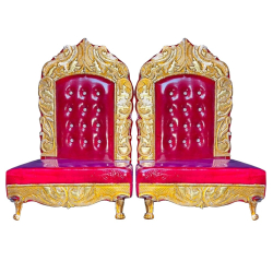 Vidhi Mandap Chair  - 1 Pair (2 Chairs) - Made Of Wood & Metals