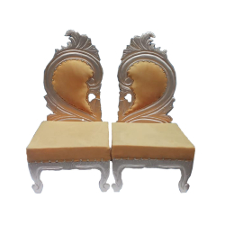 Vidhi Mandap Chair 1 Pair (2 Chairs ) - Made of Wood with Polish