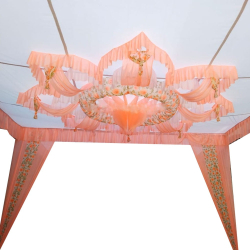 Designer Mandap Ceiling -15 FT X 15 FT - Made of Brite Lycra Cloth Top Taiwan