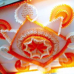 Designer Mandap Ceiling - 15 FT X 15 FT - Made Of Taiwan & Bright Lycra Cloth