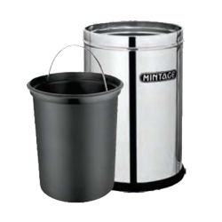 Mintage Paper Bin With Bucket ( Galaxy Glass ) - Made Of Stainless Steel