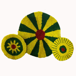 Decorative Round Stage Setup - Set of 3 - Made of Polyester