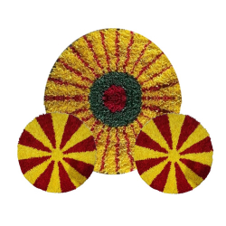 Decorative Round Stage Setup -  Set Of 3 - Made Of Polyester