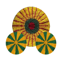 Decorative Round Stage Setup -  Set Of 3 - Made Of Polyester