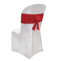 Chair Cover With Bow - Made Of Bright Lycra Cloth