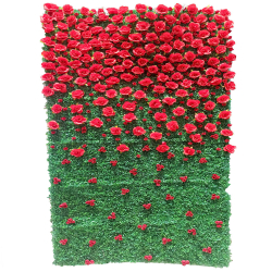 Artificial Flowers Wall - 4 FT X 8 FT - Multi Color