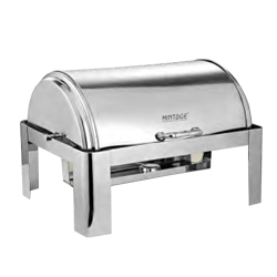 Mintage Chafing Dish - Rectangular Roll Top -  Made Of Stainless Steel