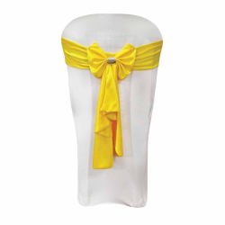 Chair Cover With Bow - Made Of Bright Lycra Cloth