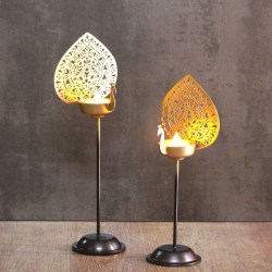 Fancy Candle Stand -  Set of 2 - made of metal