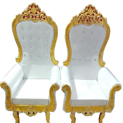 Wedding Chair 1 Pair ( 2 Chair ) - Made of Wood with Metal