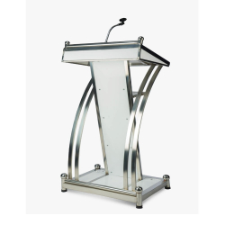 Heavy Podium with Mic - Made of Stainless Steel