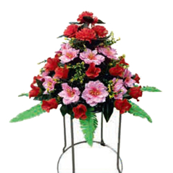 Artificial Flower Pillar Bouquet - Made of Plastic