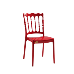 National Leon Chair - Made Of Plastic - Red Color