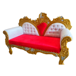Regular Wedding Sofa & Couches - Made Of Wooden - White & Red Color