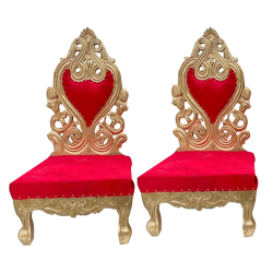 Decorative Vidhi Chair - 1 Pair (2 Pieces ) - Made Of Wooden & Polish