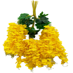 Artificial Decorative Wisteria Flower Latkan - 2 FT - Yellow Color