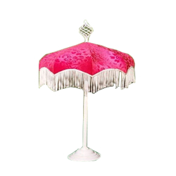 Decorative Table Umbrella -  3 Feet - Made Of Iron & Cloth